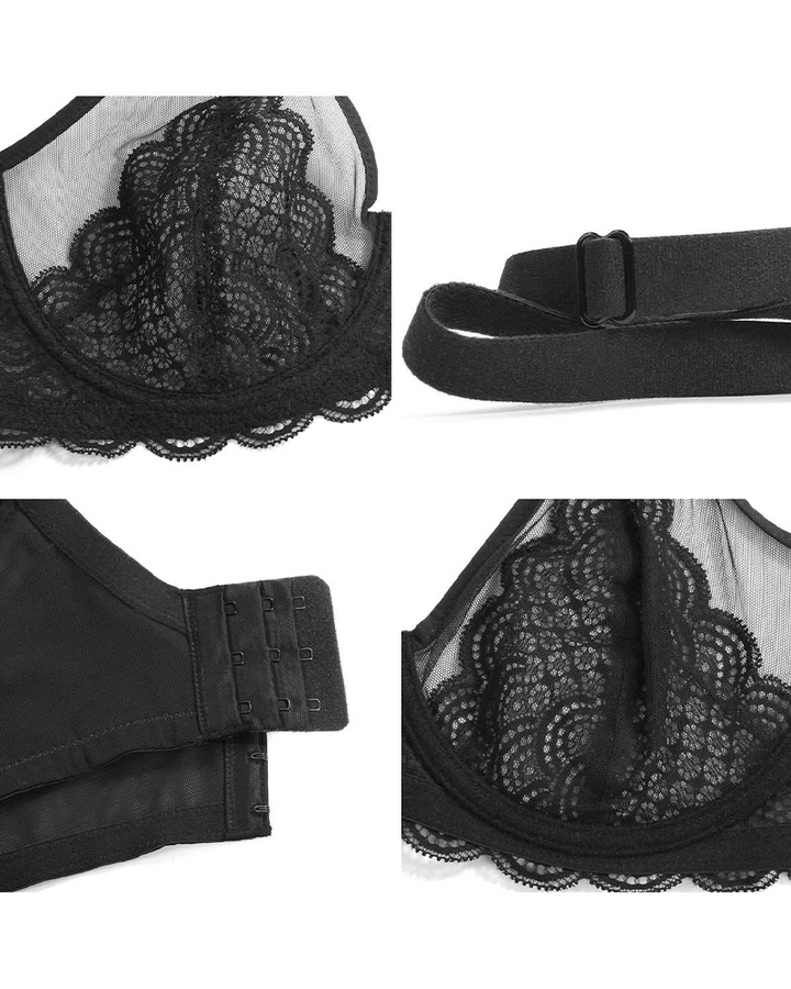 Women's Mermaid Scale Lace Unlined Bra