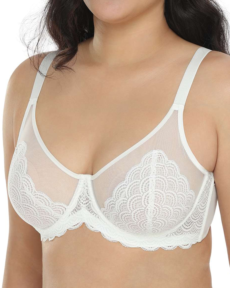 Women's Mermaid Scale Lace Unlined Bra