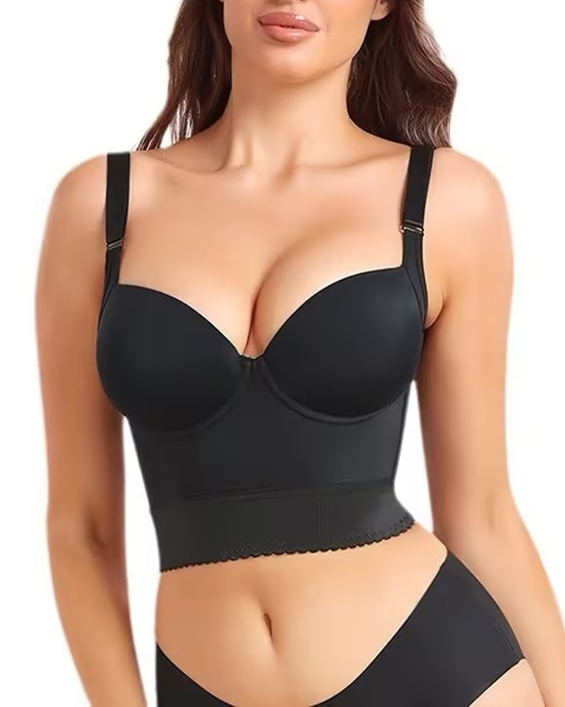 Built-In Shapewear Longline Push-Up Bra
