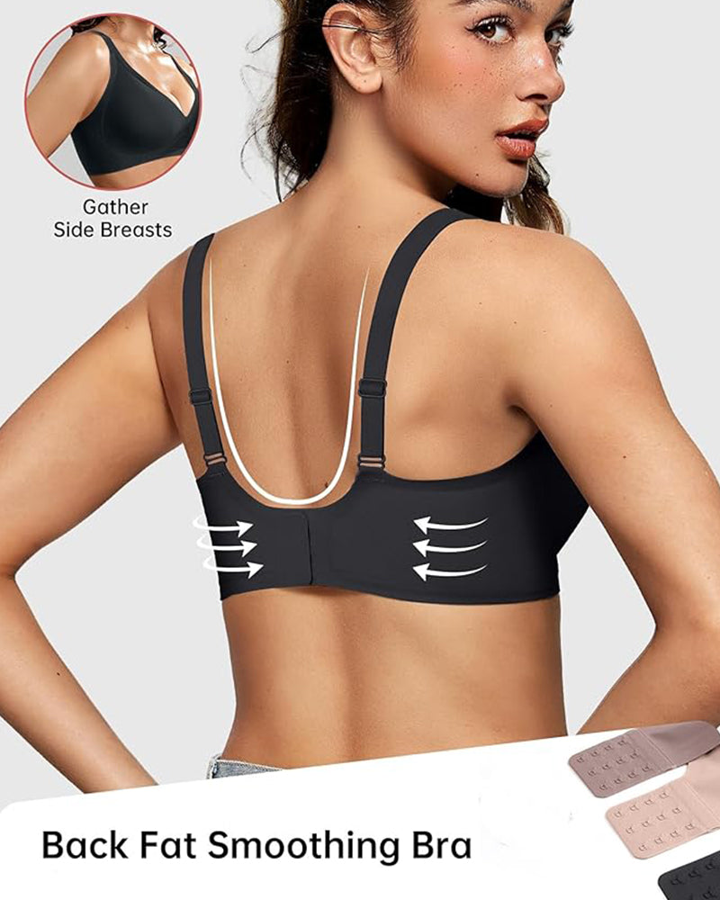 Seamless Deep V Push-Up Wireless Bra